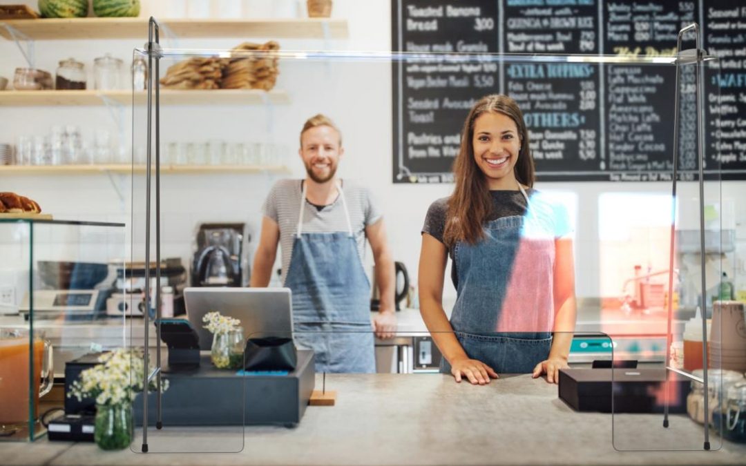 Veiligheidsschermen voor bar of balie